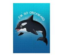 Jigsaw Puzzles 52x38cm/1000pcs Awkward Killer Whale Jigsaws for Adults Family Game Presents for Women Deal As Gifts for The Whole Family 52x38cm/1000pcs