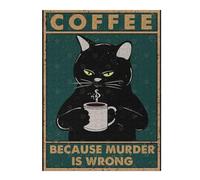 Jigsaw Puzzles 52x38cm/1000pcs Cat Coffee Murder Is Wrong Jigsaws for Adults Family Game Presents for Women Deal As Gifts for The Whole Family 52x38cm/1000pcs