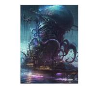 Jigsaw Puzzles 52x38cm/1000pcs for Adults Alien Cityscape Sci-Fi Monster Jigsaws for Adults Relax Games Precision Cutting Help The Brain Exercise 52x38cm/1000pcs