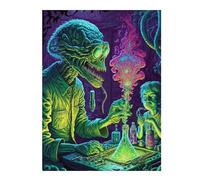 Jigsaw Puzzles 52x38cm/1000pcs for Adults Alien Lab Experiment Jigsaw Toy Wall Decor But Fun And Humorous Unique Birthday And Gifts 52x38cm/1000pcs