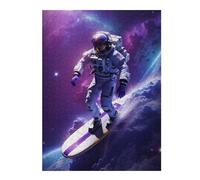 Jigsaw Puzzles 52x38cm/1000pcs for Adults Astronaut Surfing Galaxy Jigsaw for Adults Hands-on Game Wall Decoration Unique Birthday And Gifts 52x38cm/1000pcs