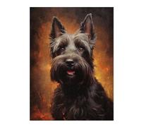 Jigsaw Puzzles 52x38cm/1000pcs for Adults Black Scottish Terrier Portrait Adult Jigsaw Puzzle Relax Games Precision Cutting Gifts for Friends And Family 52x38cm/1000pcs