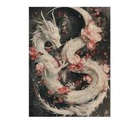 Jigsaw Puzzles 52x38cm/1000pcs for Adults Dragon Sakura Japanese Adult Jigsaw Puzzle Relax Games Precision Cutting Gifts for Friends And Family 52x38cm/1000pcs