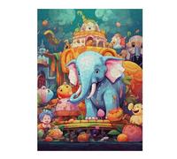 Jigsaw Puzzles 52x38cm/1000pcs for Adults Fantasy Elephant Adventure -1 Puzzles for Adults Toy Wall Decor Enhance Memory Birthday Present, Gifts, 52x38cm/1000pcs