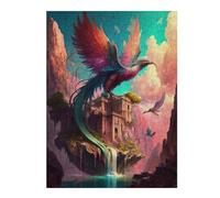 Jigsaw Puzzles 52x38cm/1000pcs for Adults Fantasy Phoenix Castle Jigsaws for Adults Relax Games Precision Cutting Help The Brain Exercise 52x38cm/1000pcs