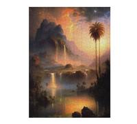 Jigsaw Puzzles 52x38cm/1000pcs for Adults Golden Sunset Oasis -1 Jigsaw for Adults Hands-on Game Wall Decoration Unique Birthday And Gifts 52x38cm/1000pcs