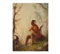 Jigsaw Puzzles 52x38cm/1000pcs for Adults Indian Hunter Resting Jigsaw for Adults Hands-on Game Wall Decoration Unique Birthday And Gifts 52x38cm/1000pcs
