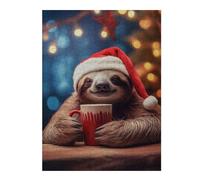 Jigsaw Puzzles 52x38cm/1000pcs for Adults Lazy Sloth Hot Chocolate Puzzle for Adults Relax Games Birthday Present Gifts for Friends And Family 52x38cm/1000pcs