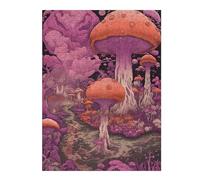 Jigsaw Puzzles 52x38cm/1000pcs for Adults Mushroom Fantasy Forest Puzzles for Adults Toy Wall Decor Enhance Memory Birthday Present, Gifts, 52x38cm/1000pcs
