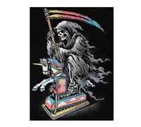 Jigsaw Puzzles 52x38cm/1000pcs for Adults Reaper on A Rainbow Unicorn Ride Jigsaws for Adults Relax Games Precision Cutting Help The Brain Exercise 52x38cm/1000pcs