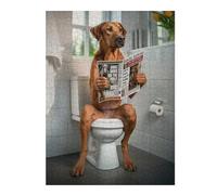 Jigsaw Puzzles 52x38cm/1000pcs for Adults Rhodesian Ridgeback Toilet Puzzle for Adults Relax Games Birthday Present Gifts for Friends And Family 52x38cm/1000pcs