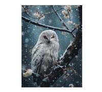 Jigsaw Puzzles 52x38cm/1000pcs for Adults Snowy White Owl Jigsaw Puzzle DIY Toys Pattern Assembly Gifts for Friends And Family 52x38cm/1000pcs