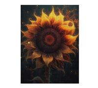 Jigsaw Puzzles 52x38cm/1000pcs for Adults Sunflower Embers Fire Jigsaws for Adults DIY Toys Presents for Women for Birthday, Chrismas 52x38cm/1000pcs