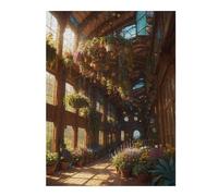 Jigsaw Puzzles 52x38cm/1000pcs for Adults Sunlit Indoor Garden Oasis Jigsaw Toy Wall Decor But Fun And Humorous Unique Birthday And Gifts 52x38cm/1000pcs