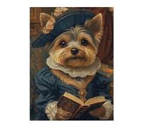 Jigsaw Puzzles 52x38cm/1000pcs for Adults Yorkshire Terrier in Royal Attire Yorkshire Terrier Renaissance Puzzle for Adults Relax Games Birthday Present Gifts for Friends And Family 52x38cm/1000pcs