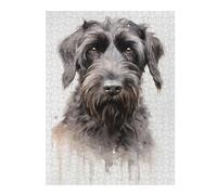 Jigsaw Puzzles 52x38cm/1000pcs for Teenagerss Black Russian Terrier Dog Puzzle for Adults Relax Games Hand Speed Race Great Gift for Gaming 52x38cm/1000pcs