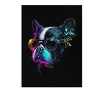 Jigsaw Puzzles 52x38cm/1000pcs for Teenagerss Boston Terrier Puzzle for Adults Relax Games Hand Speed Race Great Gift for Gaming 52x38cm/1000pcs
