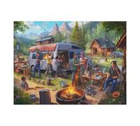 Jigsaw Puzzles 52x38cm/1000pcs for Teenagerss Campsite Community Gathering Jigsaw Puzzle DIY Toys A Work of Art Deal As Gifts for The Whole Family 52x38cm/1000pcs