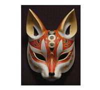 Jigsaw Puzzles 52x38cm/1000pcs for Teenagerss Cunning Fox Kitsune Mask Jigsaws for Adults Hands-on Game Enhance Memory Great Gift for Gaming 52x38cm/1000pcs