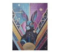 Jigsaw Puzzles 52x38cm/1000pcs for Teenagerss Eclipse Rabbit Adult Jigsaw Relax Games Precision Cutting Challenging To Complete 52x38cm/1000pcs