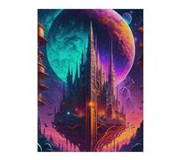 Jigsaw Puzzles 52x38cm/1000pcs for Teenagerss Fantasy Space Cityscape Jigsaw Puzzle Toy Wall Decor Pattern Assembly Educational Challenge 52x38cm/1000pcs
