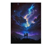 Jigsaw Puzzles 52x38cm/1000pcs for Teenagerss Galactic Lightning Strike Puzzles for Adults Toy Wall Decor A Work of Art Gifts for Friends And Family 52x38cm/1000pcs