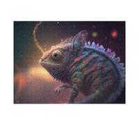 Jigsaw Puzzles 52x38cm/1000pcs for Teenagerss Galactic Lizard Cosmic Creature -1 Puzzle for Adults Fun Games A Work of Art Help The Brain Exercise 52x38cm/1000pcs