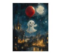 Jigsaw Puzzles 52x38cm/1000pcs for Teenagerss Ghostly Balloon Ride Teenagers Puzzles Hands-on Game Wall Decoration Stress Reduction Gifts 52x38cm/1000pcs