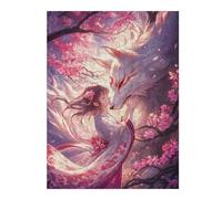 Jigsaw Puzzles 52x38cm/1000pcs for Teenagerss Kitsune Ethereal Bond Puzzles for Adults Toy Wall Decor A Work of Art Gifts for Friends And Family 52x38cm/1000pcs