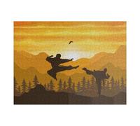Jigsaw Puzzles 52x38cm/1000pcs for Teenagerss Mountain Karate Sunset Jigsaws for Adults Hands-on Game But Fun And Humorous Deal As Gifts for The Whole Family 52x38cm/1000pcs