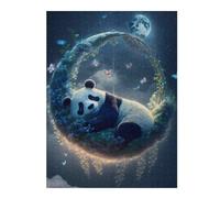 Jigsaw Puzzles 52x38cm/1000pcs for Teenagerss Panda Dreams in Moonlit Garden Jigsaw Relaxing Games Enhance Memory Deal As Gifts for The Whole Family 52x38cm/1000pcs