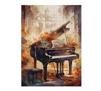 Jigsaw Puzzles 52x38cm/1000pcs for Teenagerss Piano Serene Sonata Jigsaw Puzzle Toy Wall Decor Pattern Assembly Educational Challenge 52x38cm/1000pcs