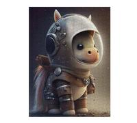Jigsaw Puzzles 52x38cm/1000pcs for Teenagerss Pig Astronaut in Space Suit Puzzles for Adults Toy Wall Decor A Work of Art Gifts for Friends And Family 52x38cm/1000pcs