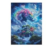 Jigsaw Puzzles 52x38cm/1000pcs for Teenagerss Rainbow Wolf in The Clouds Jigsaw Puzzle Relax Games Staycation Kill Time Great Gift for Gaming 52x38cm/1000pcs