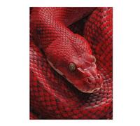 Jigsaw Puzzles 52x38cm/1000pcs for Teenagerss Red Snake Close-Up Jigsaws for Adults Hands-on Game But Fun And Humorous Deal As Gifts for The Whole Family 52x38cm/1000pcs