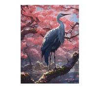 Jigsaw Puzzles 52x38cm/1000pcs for Teenagerss Serene Sakura Crane Adult Jigsaw Puzzle Hands-on Game Perfect Decoration Help The Brain Exercise 52x38cm/1000pcs