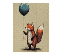Jigsaw Puzzles 52x38cm/1000pcs Fox Balloon Animal Puzzle for Adults Brain Teaser Game For Family Fun Unique Birthday And Xmas Gifts 52x38cm/1000pcs