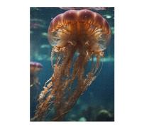 Jigsaw Puzzles 52x38cm/1000pcs Jellyfish Underwater Puzzle for Adults Brain Teaser Game For Family Fun Unique Birthday And Xmas Gifts 52x38cm/1000pcs