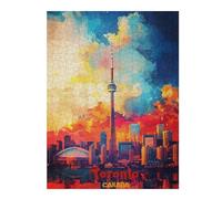 Jigsaw Puzzles 52x38cm/1000pcs Toronto Art Puzzle for Adults Brain Teaser Game For Family Fun Unique Birthday And Xmas Gifts 52x38cm/1000pcs