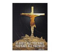 Jigsaw Puzzles 52x38cm/1000pcsfor Adults Jesus Christ Quote Jigsaw Puzzle DIY Toys Pattern Assembly Gifts for Friends And Family 52x38cm/1000pcs