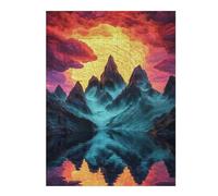 Jigsaw Puzzles 52x38cm/1000pcsfor Adults Mountain Sunset Reflection Jigsaw Puzzle DIY Toys Pattern Assembly Gifts for Friends And Family 52x38cm/1000pcs