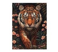 Jigsaw Puzzles 52x38cm/1000pcsfor Adults Tiger in Bloom Jigsaw Puzzle DIY Toys Pattern Assembly Gifts for Friends And Family 52x38cm/1000pcs
