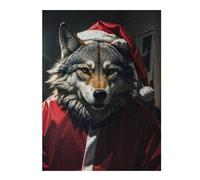 Jigsaw Puzzles 52x38cm/1000pcsfor Adults Wolf Santa Funny Jigsaw Puzzle DIY Toys Pattern Assembly Gifts for Friends And Family 52x38cm/1000pcs