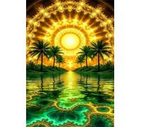 Jigsaw Puzzles 70 piece,Puzzles for Adults,Challenging Educational Family Activity Games Home Decoration Puzzle Golden Sun Landscape 7.9 x 5.9 inch