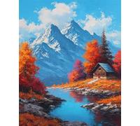 Jigsaw Puzzles 70 Pieces For Adults, Difficult Puzzle for adults 70 pieces, Challenging Jigsaws Perfect for Game Nights, Classic Puzzles for Home Wall Decoration(Snow Mountain Lodge)