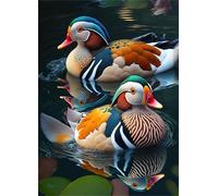 Jigsaw Puzzles 70 pieces,Puzzles for Adults,Challenging Educational Family Activity Games Home Decoration Puzzle Mandarin Ducks,7.9 x 5.9 Inch