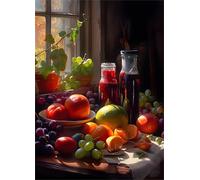 Jigsaw Puzzles 70 pieces,Puzzles for Adults,Challenging Educational Family Activity Games Home Decoration Puzzle Windowsill Fruits,7.9 x 5.9 Inch