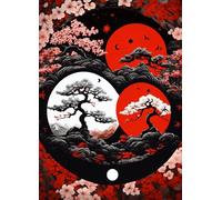 Jigsaw Puzzles 70 pieces,Puzzles for Adults,Challenging Educational Family Activity Games Home Decoration Puzzle Japanese Scenery Flowers,7.9 x 5.9 Inch