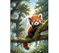 Jigsaw Puzzles 70 pieces,Puzzles for Adults,Challenging Educational Family Activity Games Home Decoration Puzzle Jungle Red Panda,7.9 x 5.9 Inch