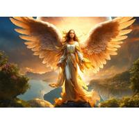 Jigsaw Puzzles 70 pieces,Puzzles for Adults,Challenging Educational Family Activity Games Home Decoration Puzzle Landscape Angel Woman,7.9 x 5.9 Inch